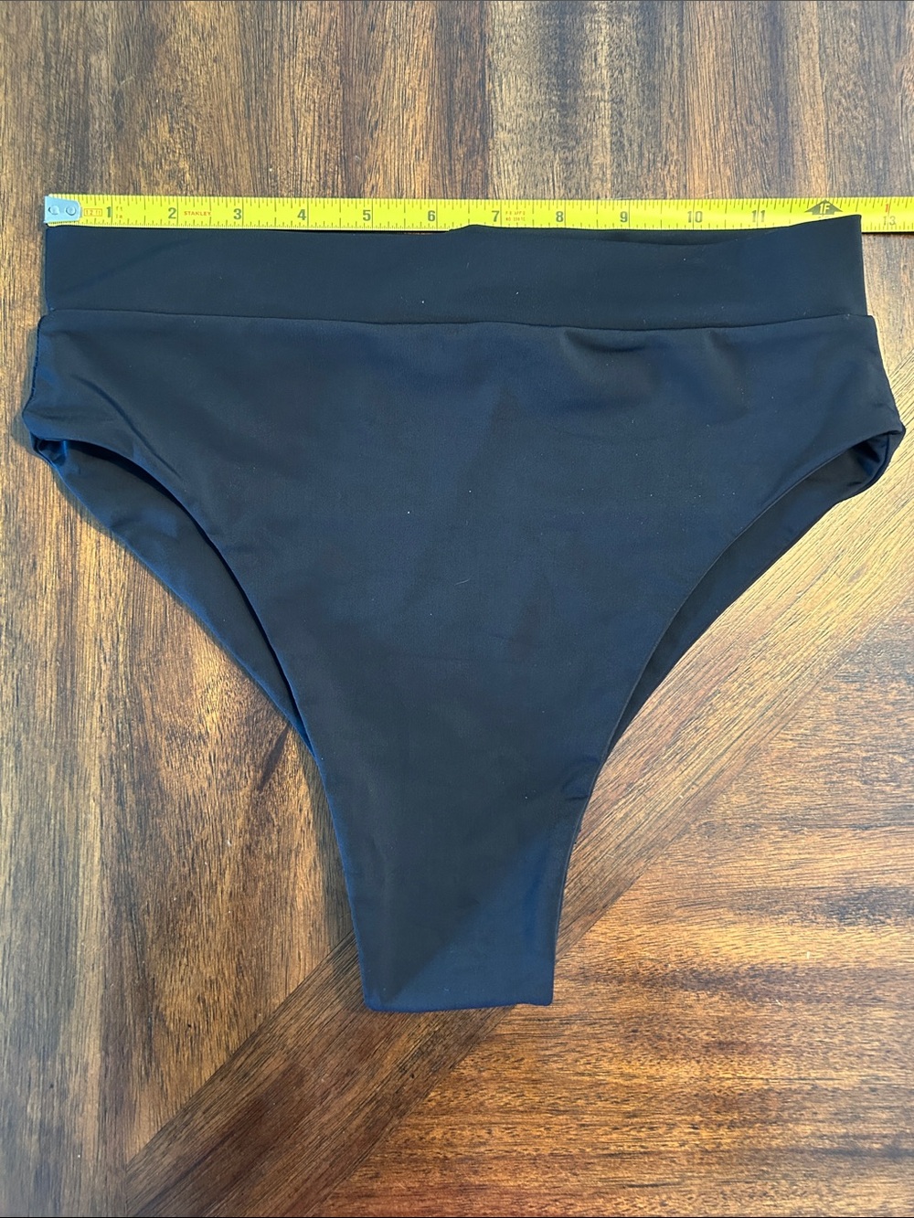 Gemini Mountain Swimwear Black high waisted bottoms- Small